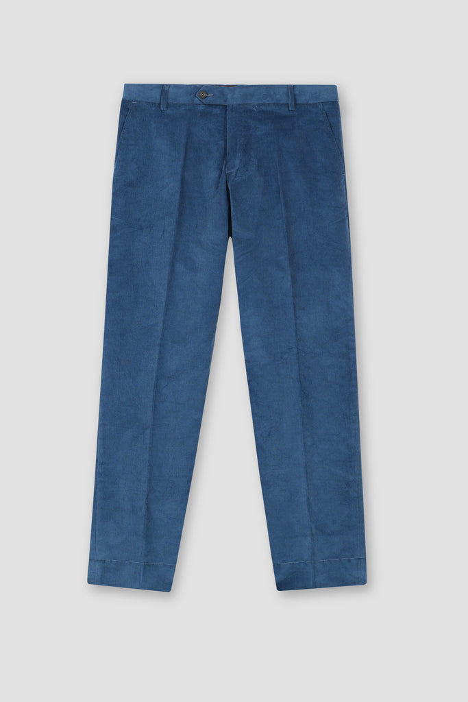 Steel Blue Corduroy Soren Trousers