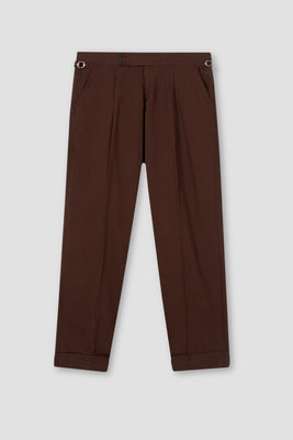 Brown Flannel Gurkha Trousers
