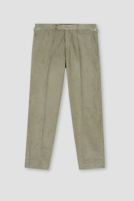 Caramel Green Wide Wale Corduroy Gurkha Trousers