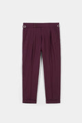 Maroon flannel Gurkha Trousers