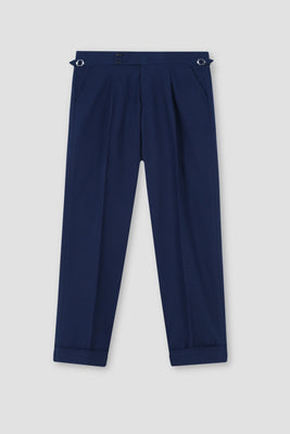 Blue Flannel Gurkha Trousers