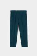 Teal Green Flannel Ravon Trousers