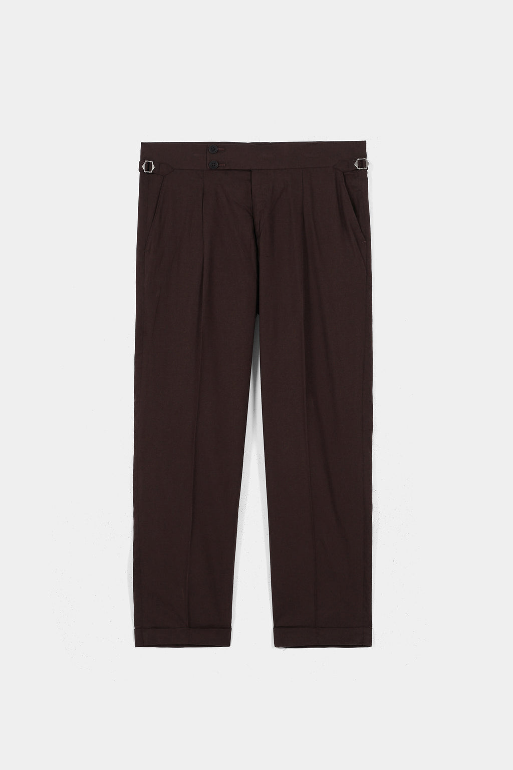 Brown Flannel Gurkha Trousers