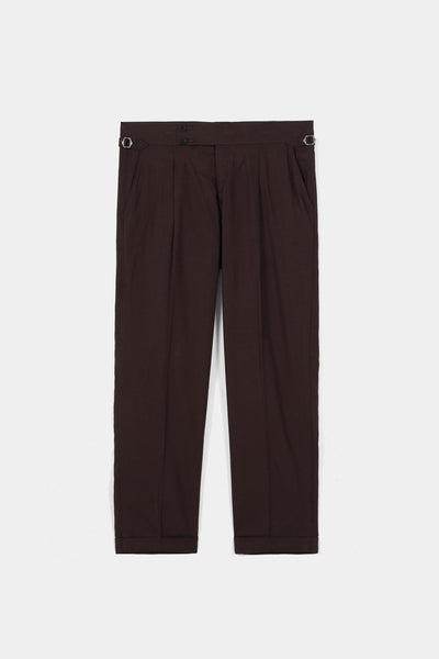 Brown Flannel Gurkha Trousers