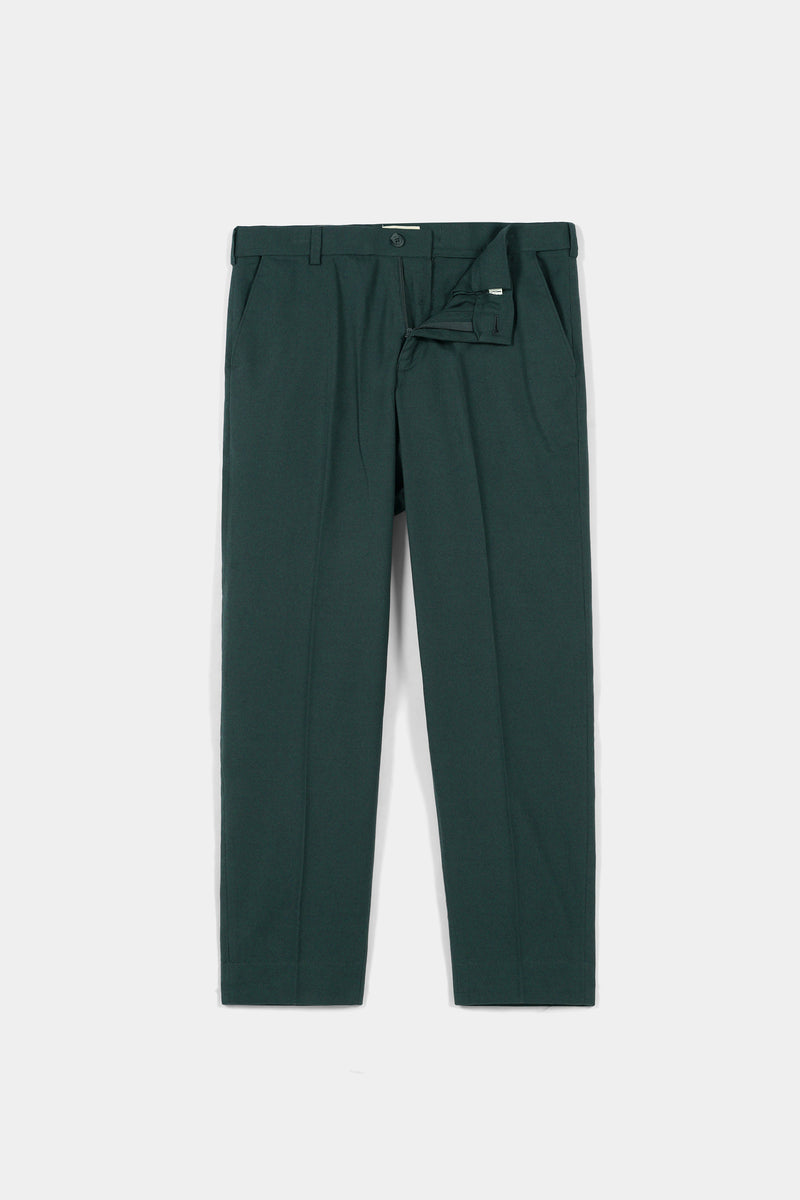 Forrest Green Flannel Ravon Trousers