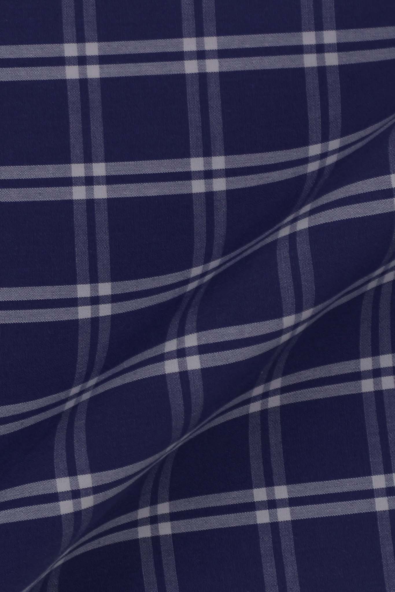 Indigo White Grid
