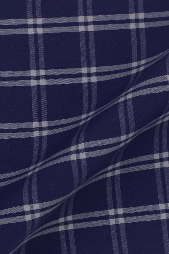 Indigo White Grid