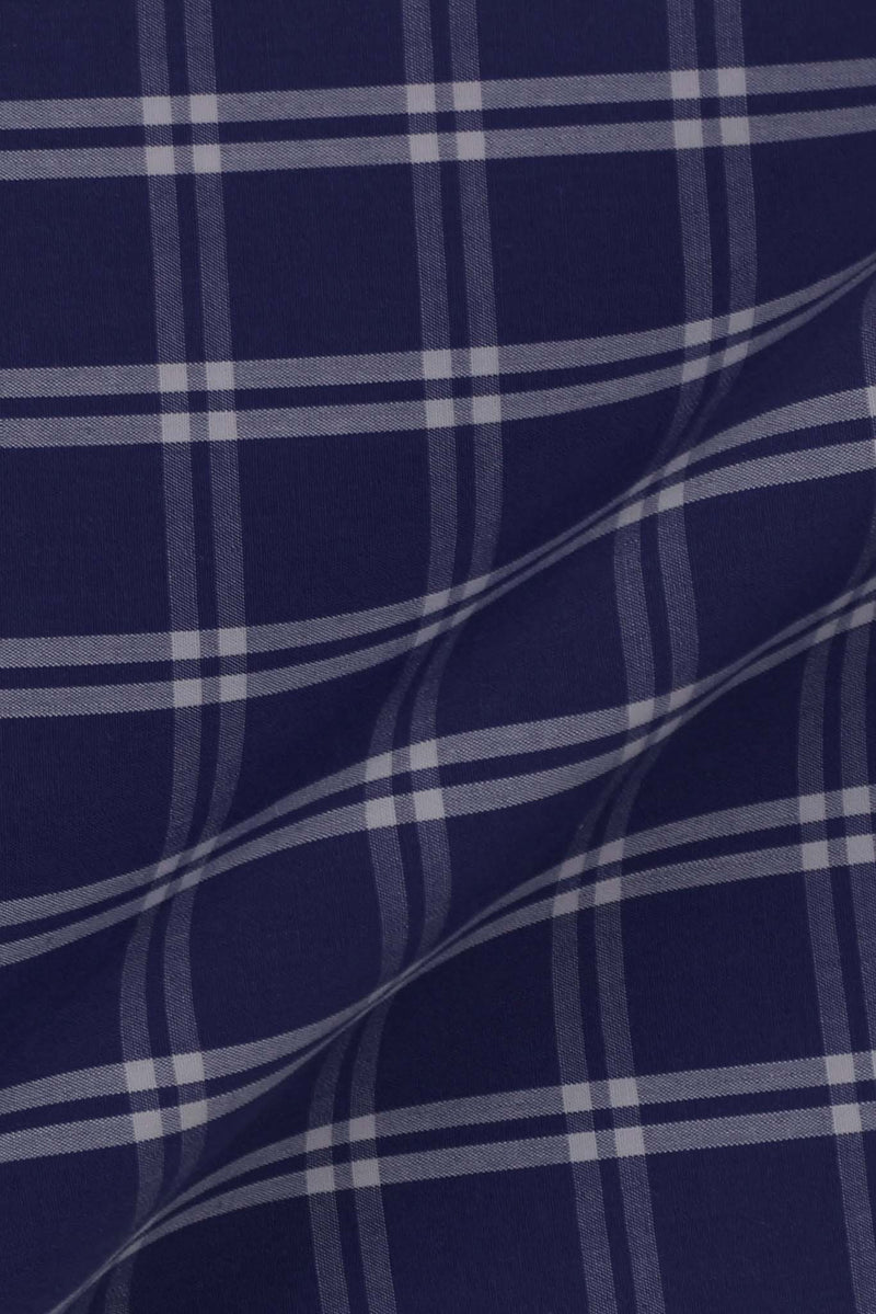 Indigo White Grid