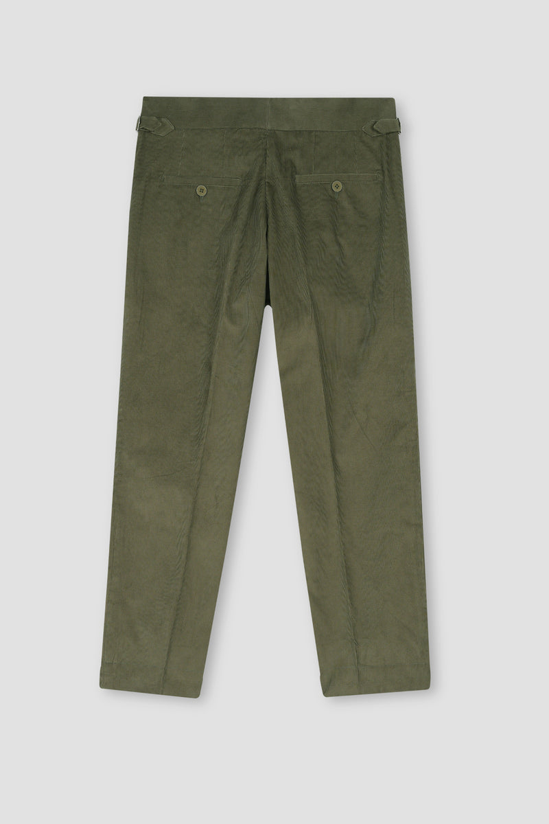 Seaweed Green Corduroy Gurkha Trousers
