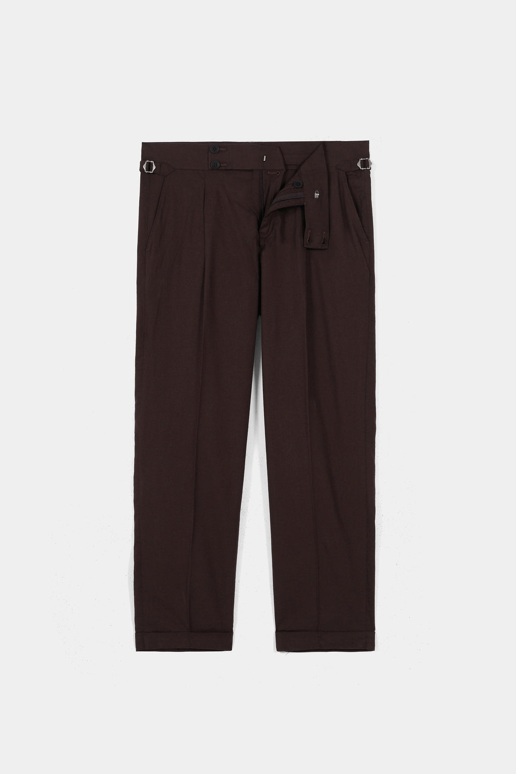 Brown Flannel Gurkha Trousers