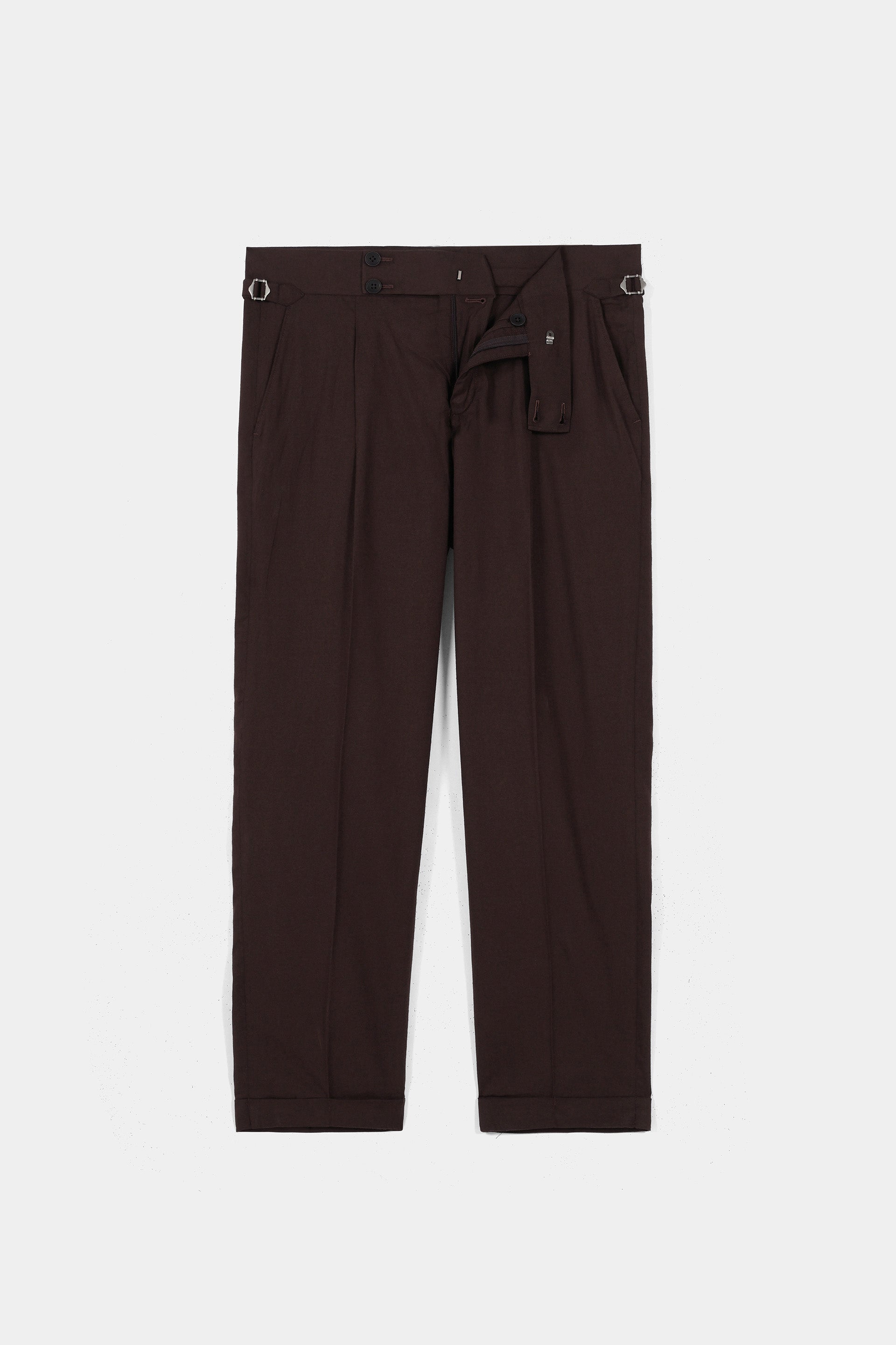 Brown Flannel Gurkha Trousers