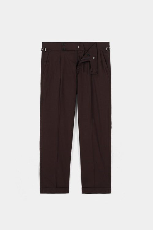 Brown Flannel Gurkha Trousers