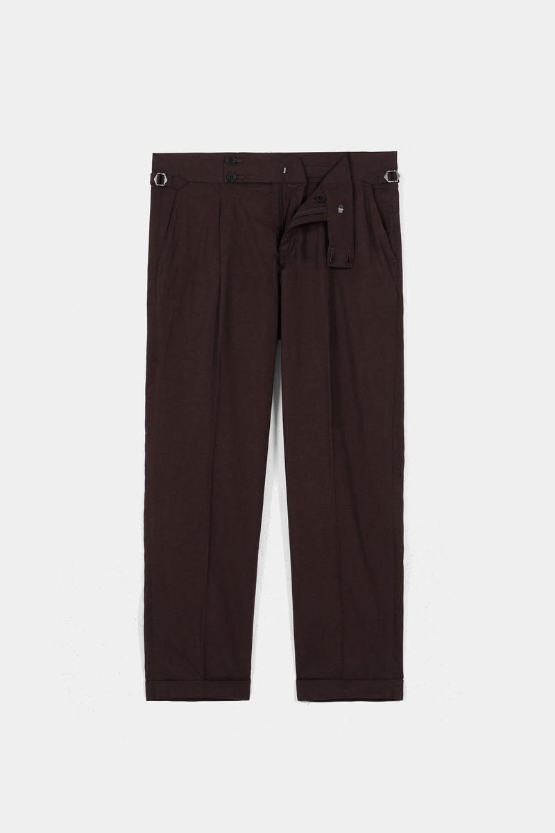 Brown Flannel Gurkha Trousers