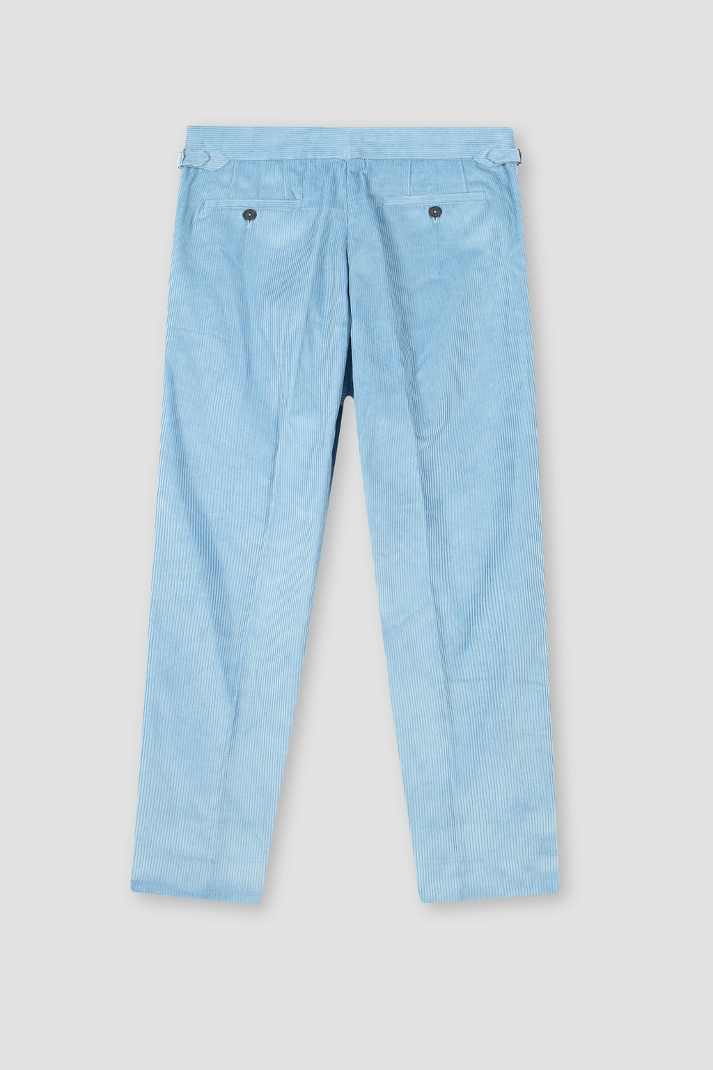 Sky Blue Wide Wale Corduroy Gurkha Trousers