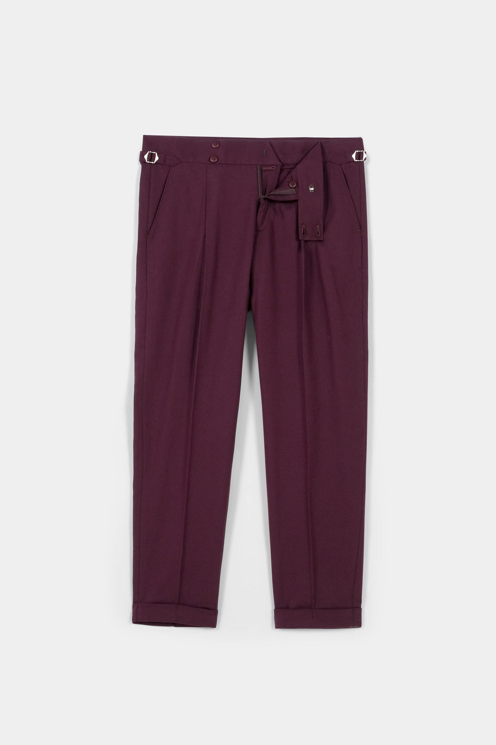 Maroon flannel Gurkha Trousers
