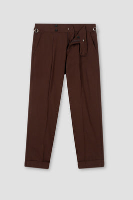 Brown Flannel Gurkha Trousers