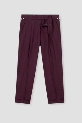 Maroon flannel Gurkha Trousers