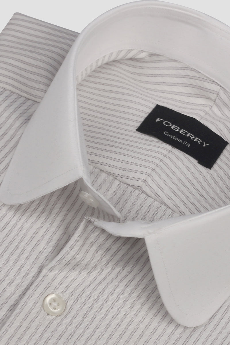 Grey Stripes Egyptian Easy Care Shirt