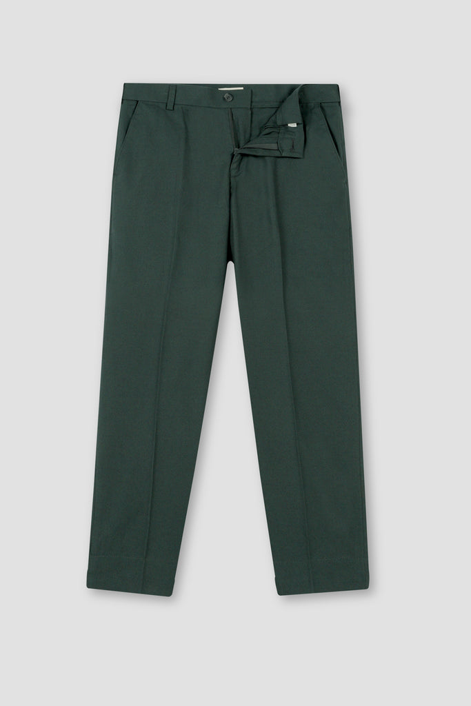 Forrest Green Flannel Ravon Trousers