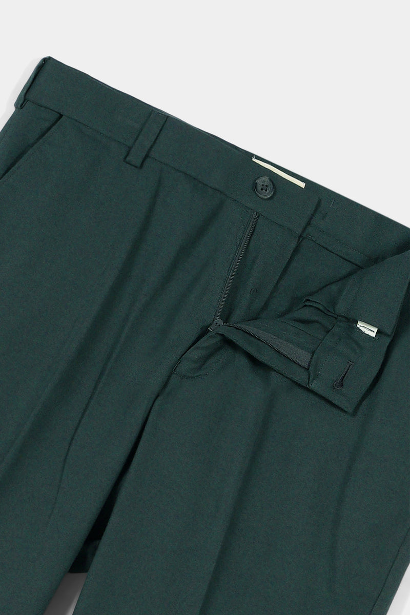 Forrest Green Flannel Ravon Trousers