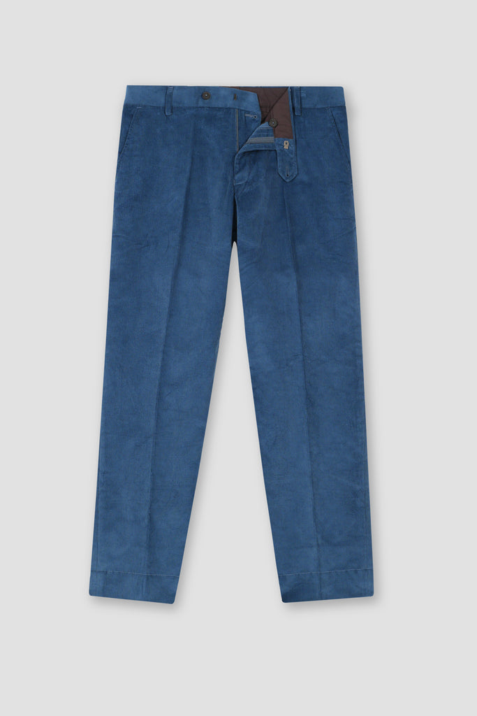 Steel Blue Corduroy Soren Trousers