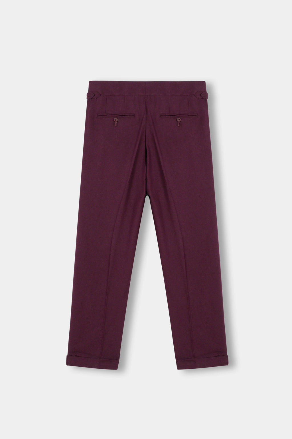 Maroon flannel Gurkha Trousers
