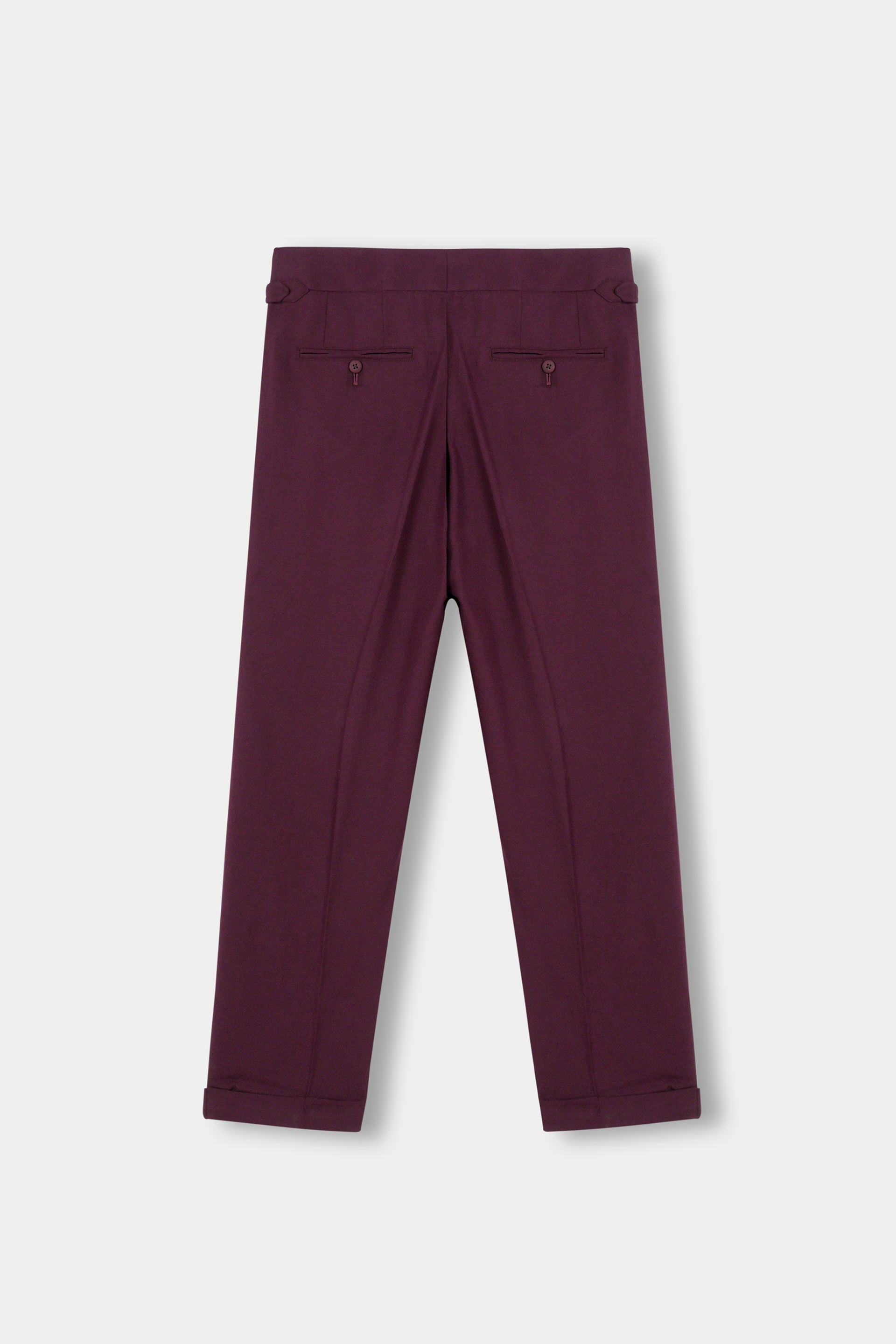 Maroon flannel Gurkha Trousers