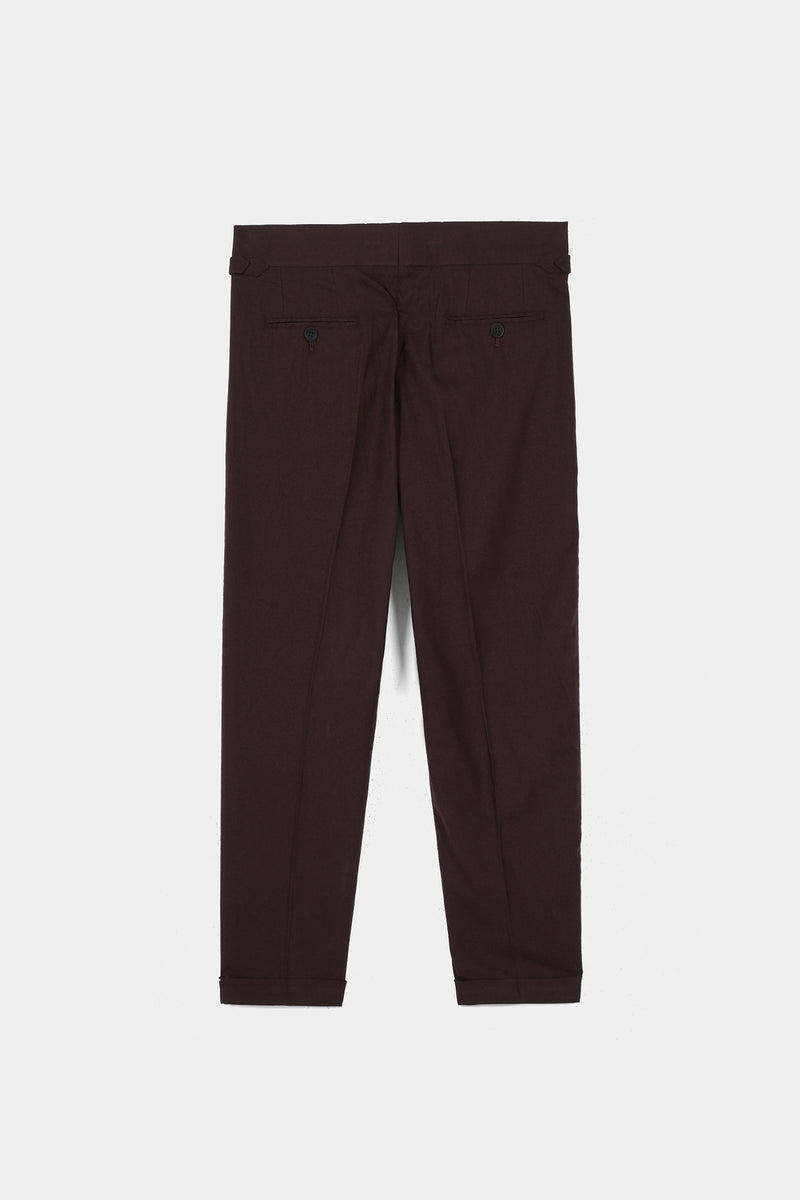 Brown Flannel Gurkha Trousers