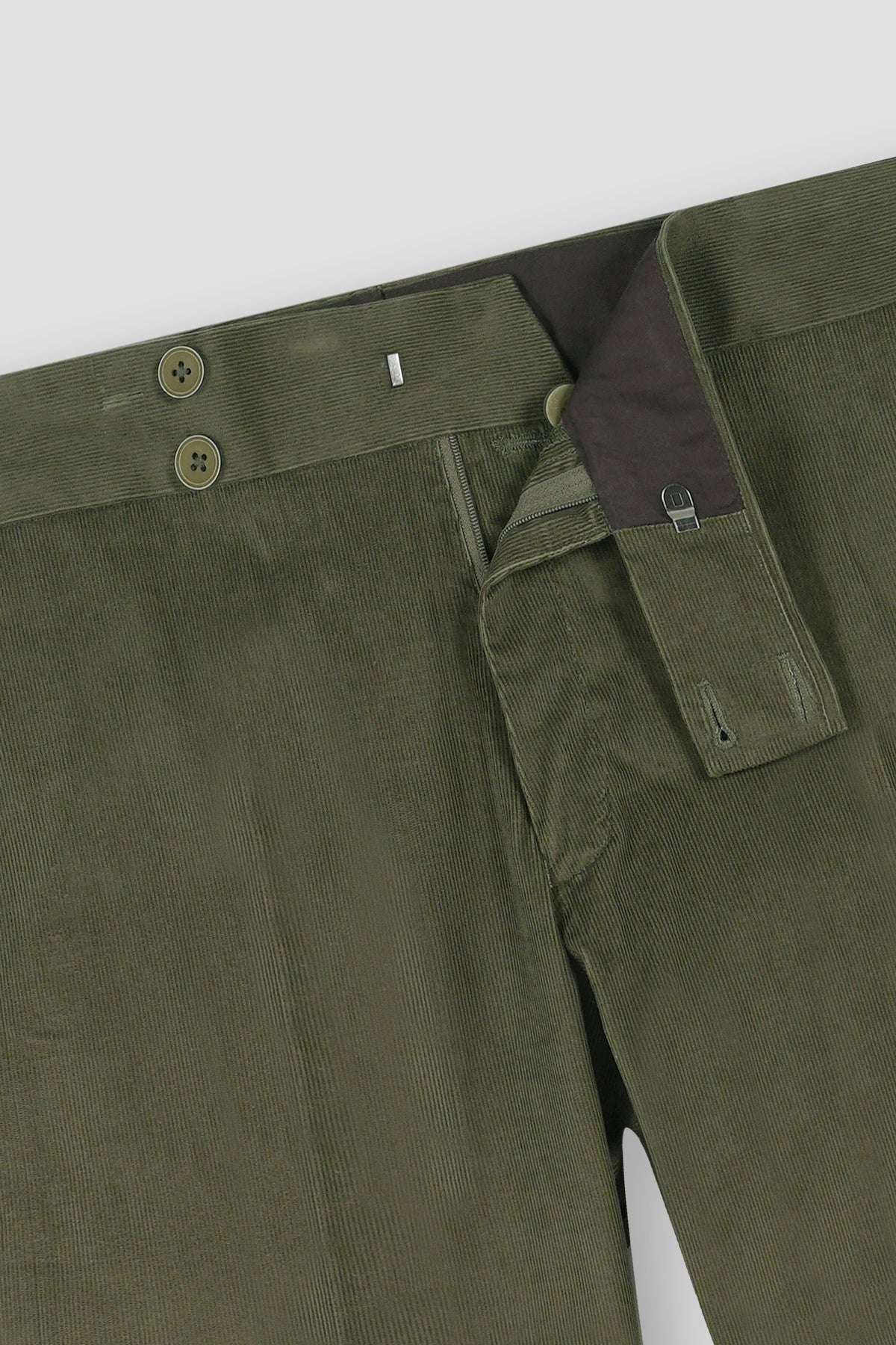 Seaweed Green Corduroy Gurkha Trousers
