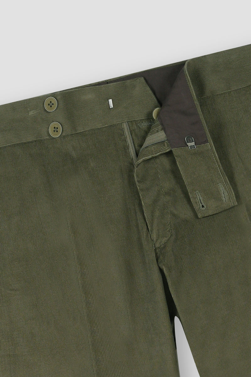 Seaweed Green Corduroy Gurkha Trousers