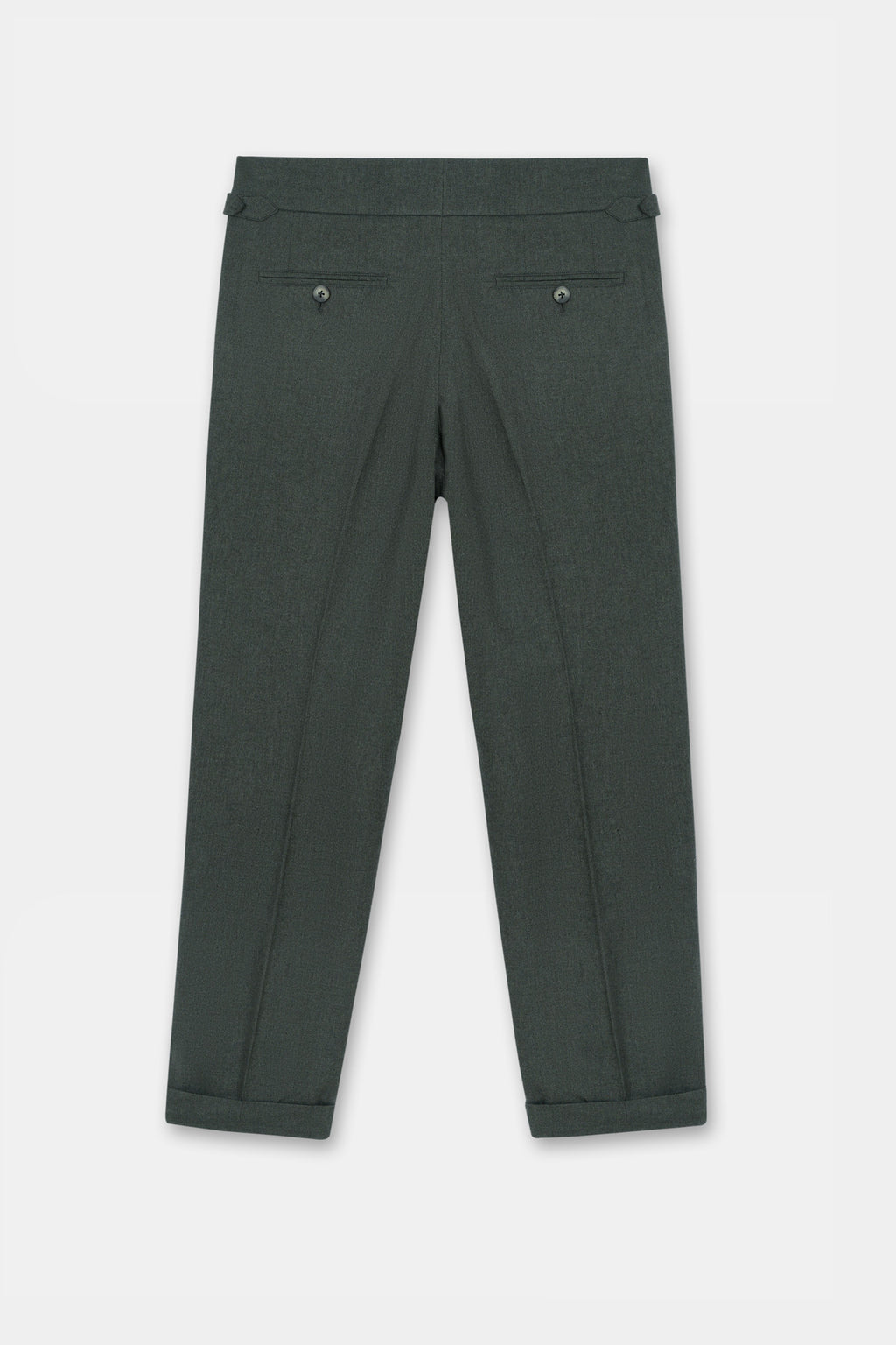 Olive Flannel Gurkha Trousers