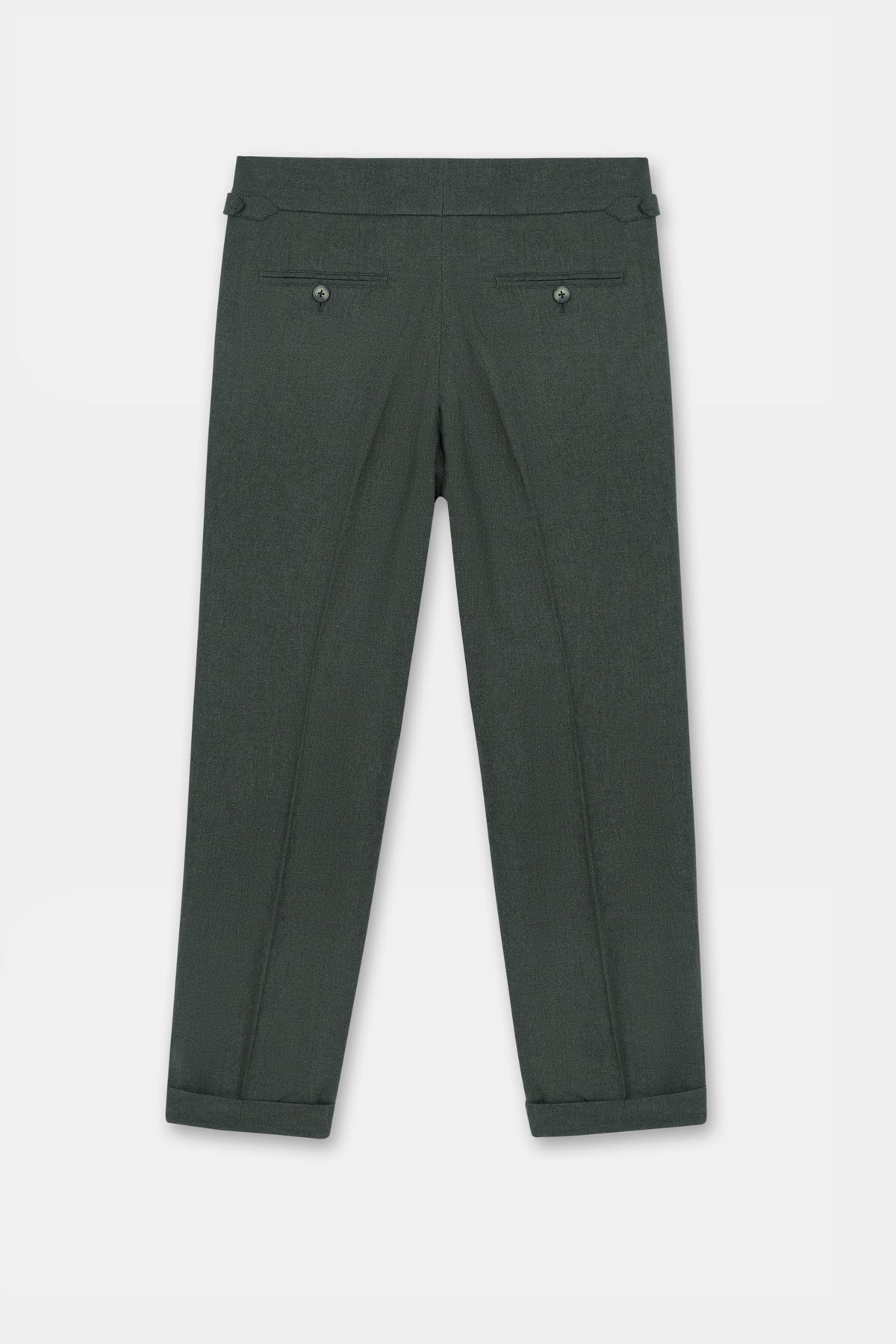 Olive Flannel Gurkha Trousers