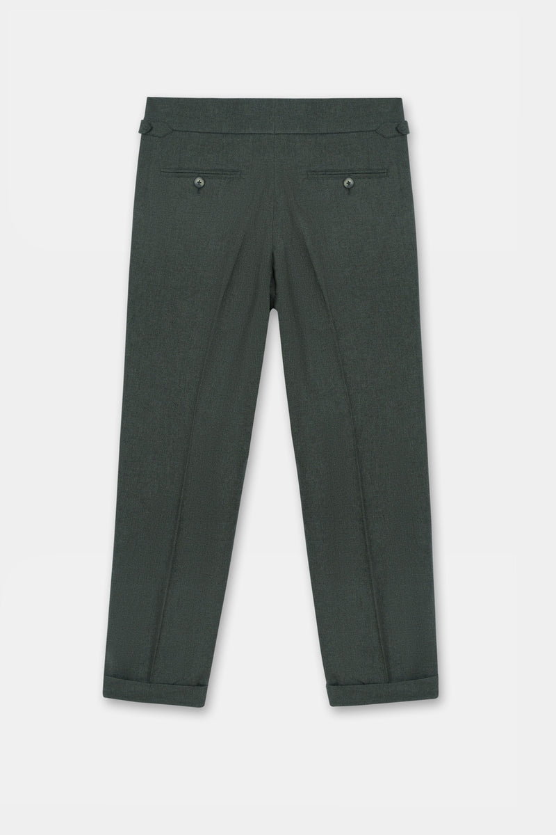 Olive Flannel Gurkha Trousers