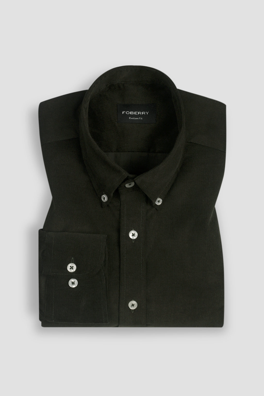 Soft Forrest Green Corduroy Shirt