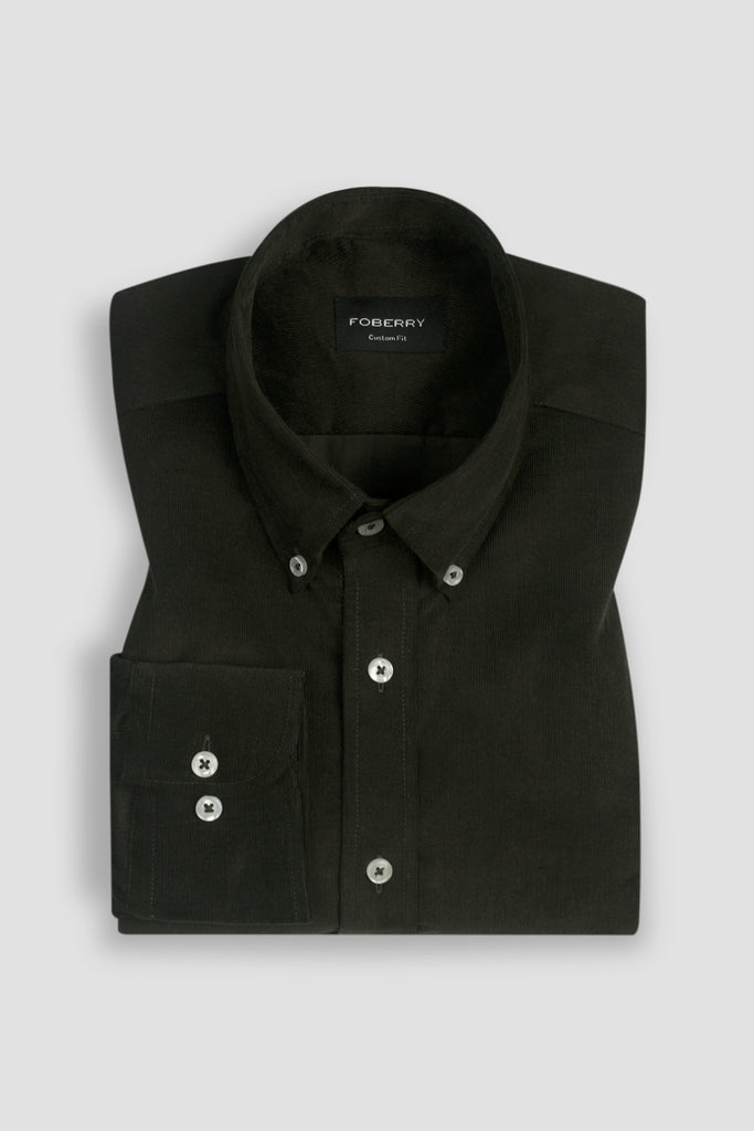 Soft Forrest Green Corduroy Shirt