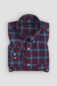 Persian Blue Tartan Winter Flannel Shirt