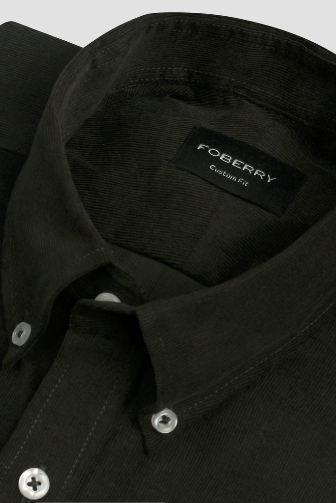 Soft Forrest Green Corduroy Shirt