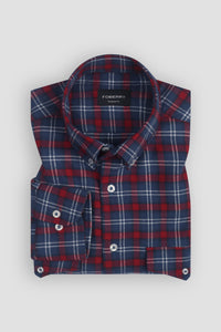 Persian Blue Tartan Winter Flannel Shirt