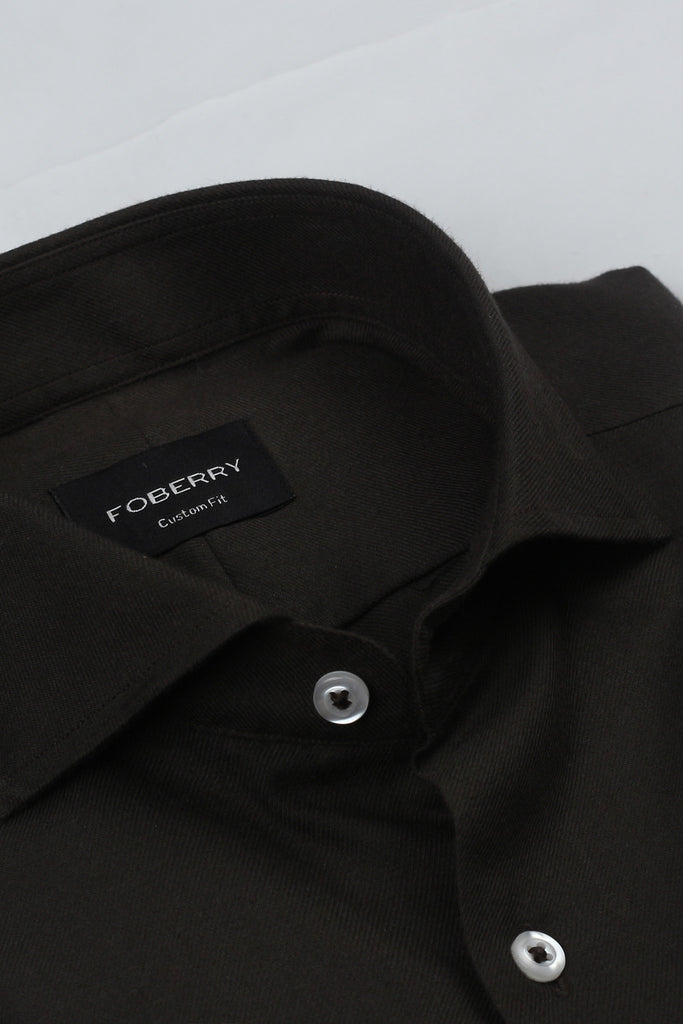 Olive Brown Winter Flannel Shirt