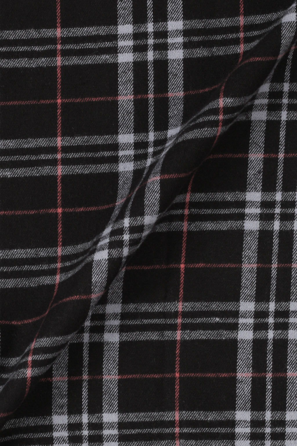 Light Mauve & Black Madras Winter Flannel Shirt