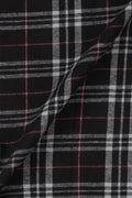 Light Mauve & Black Madras Winter Flannel