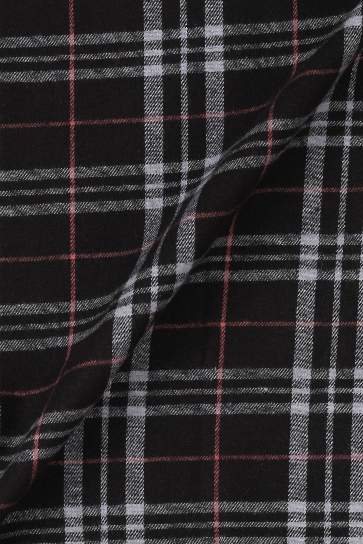Light Mauve & Black Madras Winter Flannel Shirt