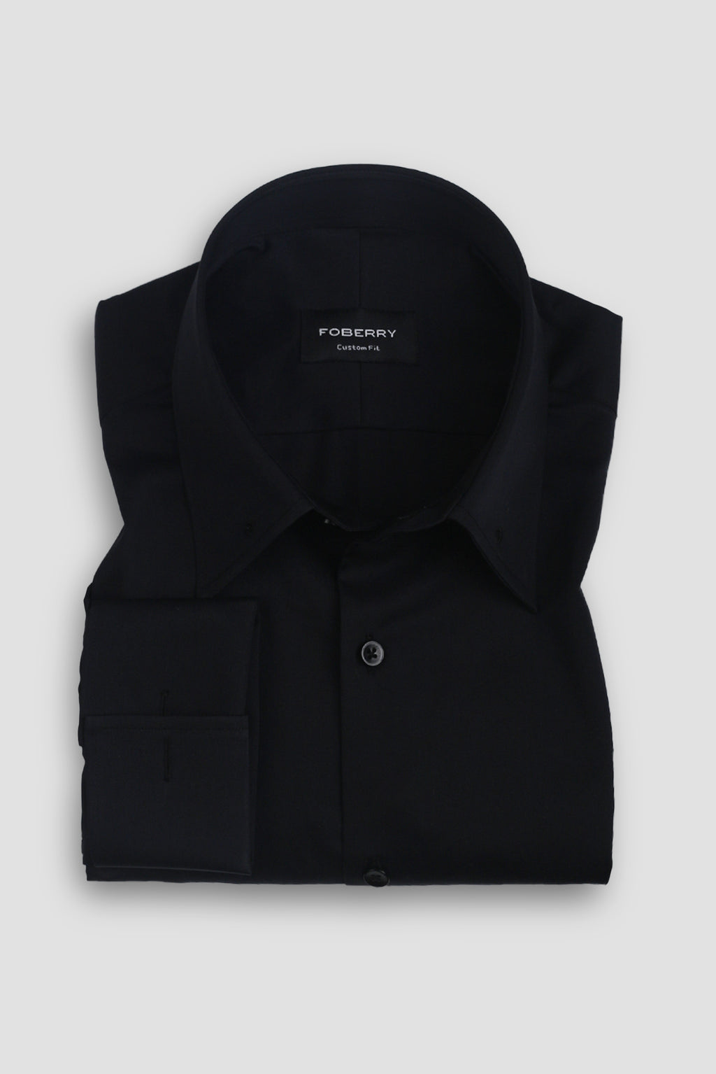 Black Egyptian Pin Collar Shirt - Silver Pin