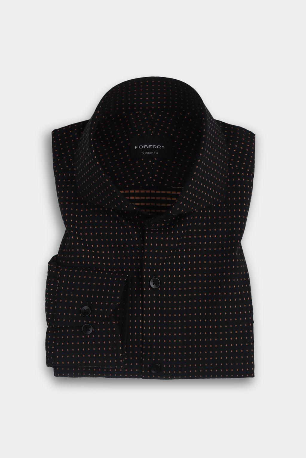 Gold On Black Polka Dots Shirt
