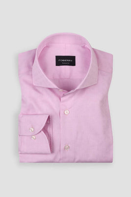 Pastel Pink Egyptian Self Structured Shirt