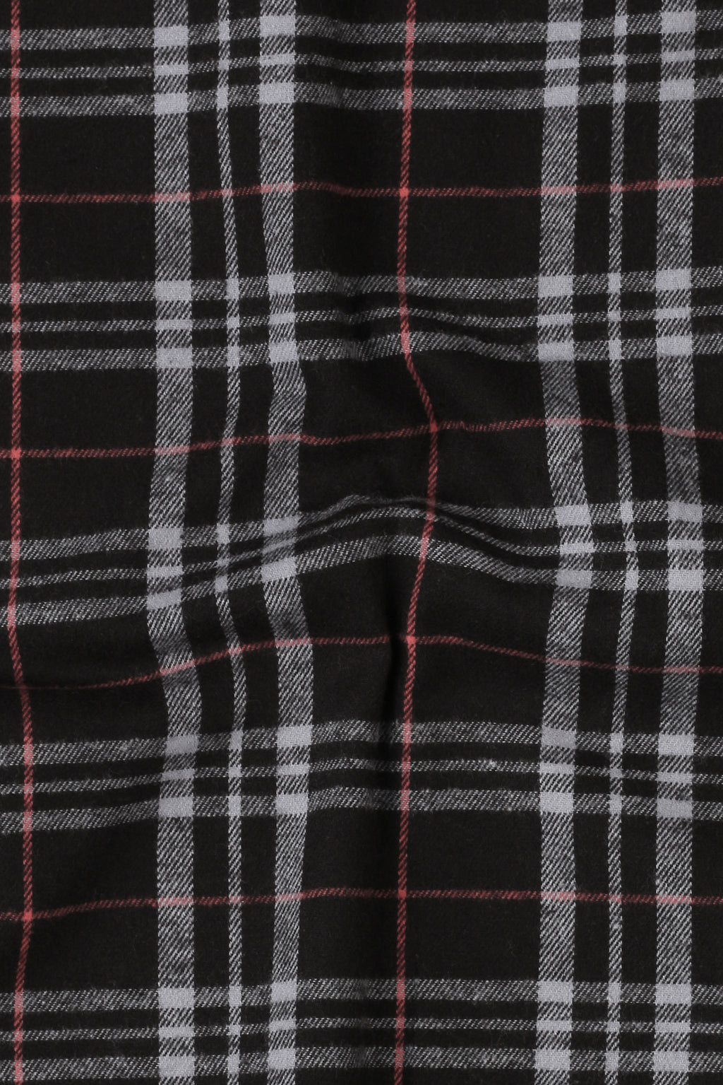 Light Mauve & Black Madras Winter Flannel Shirt