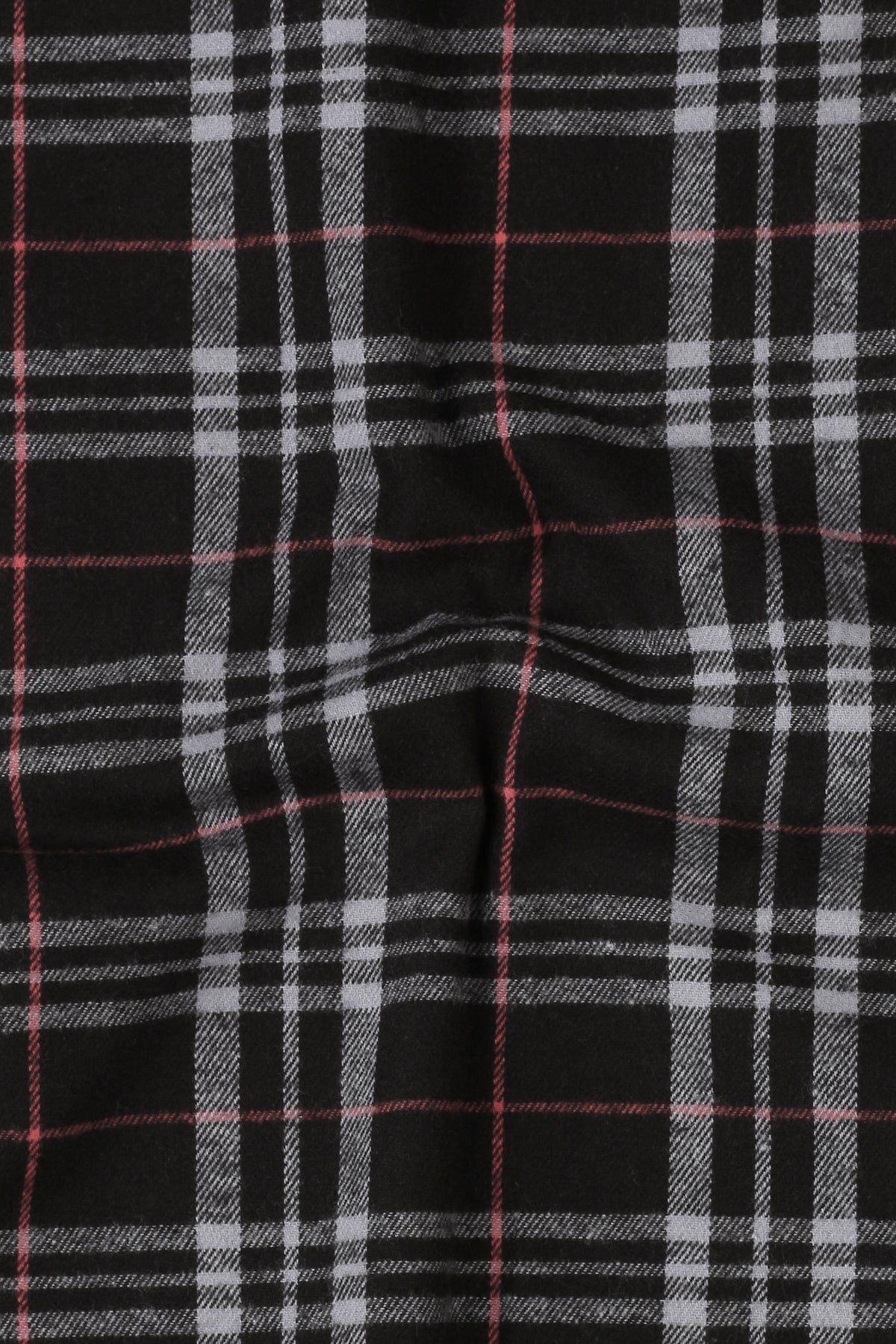 Light Mauve & Black Madras Winter Flannel Shirt
