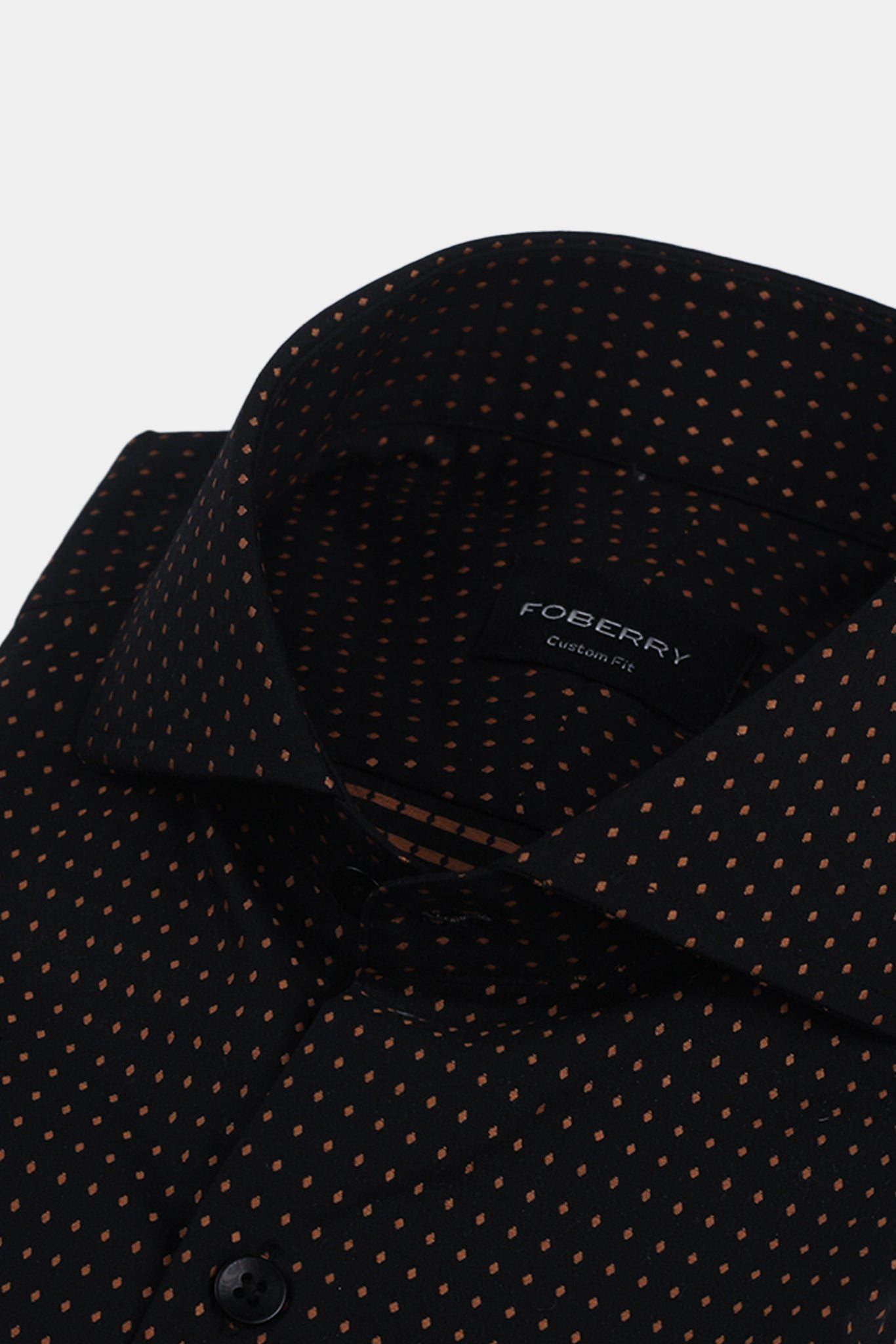 Gold On Black Polka Dots Shirt