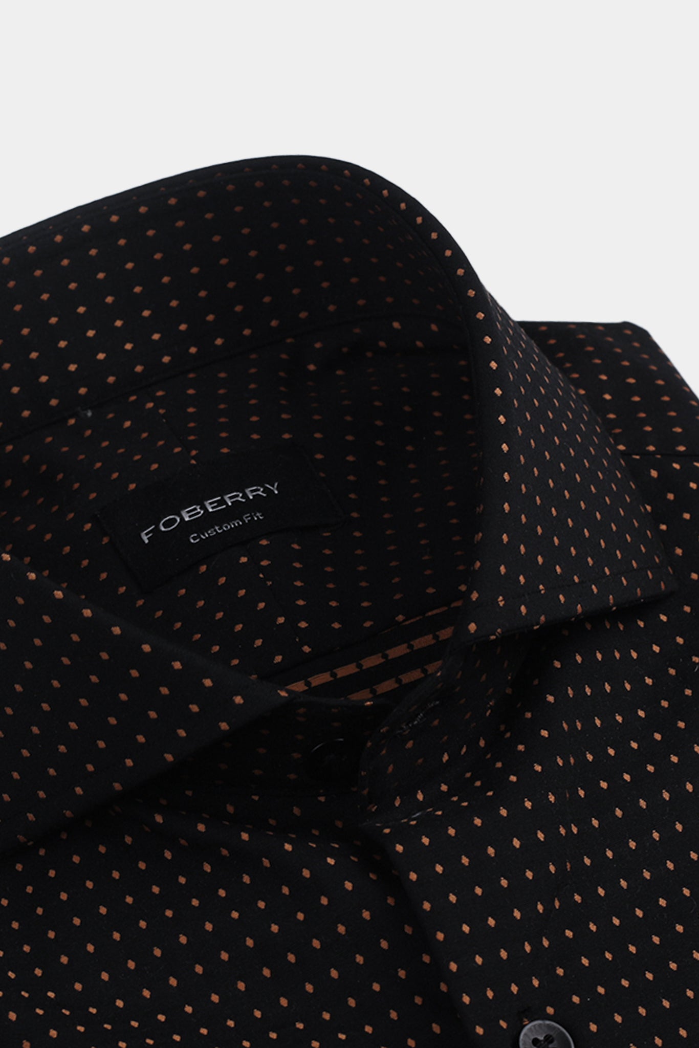 Gold On Black Polka Dots Shirt