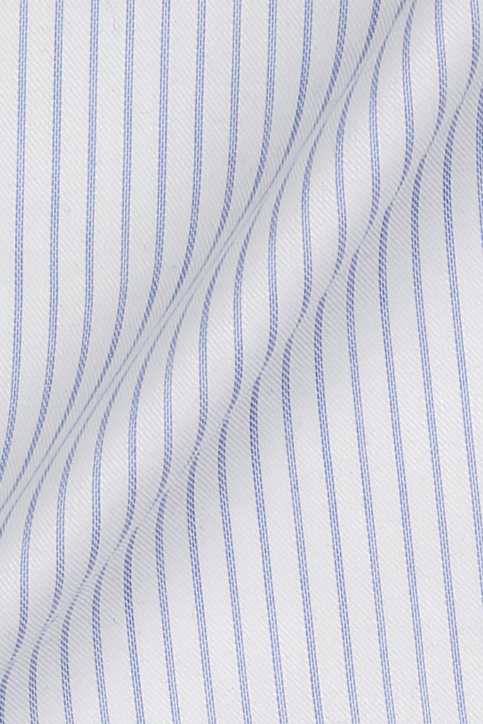 Sky Blue 60s Pencil Stripes Shirt - Easy Care